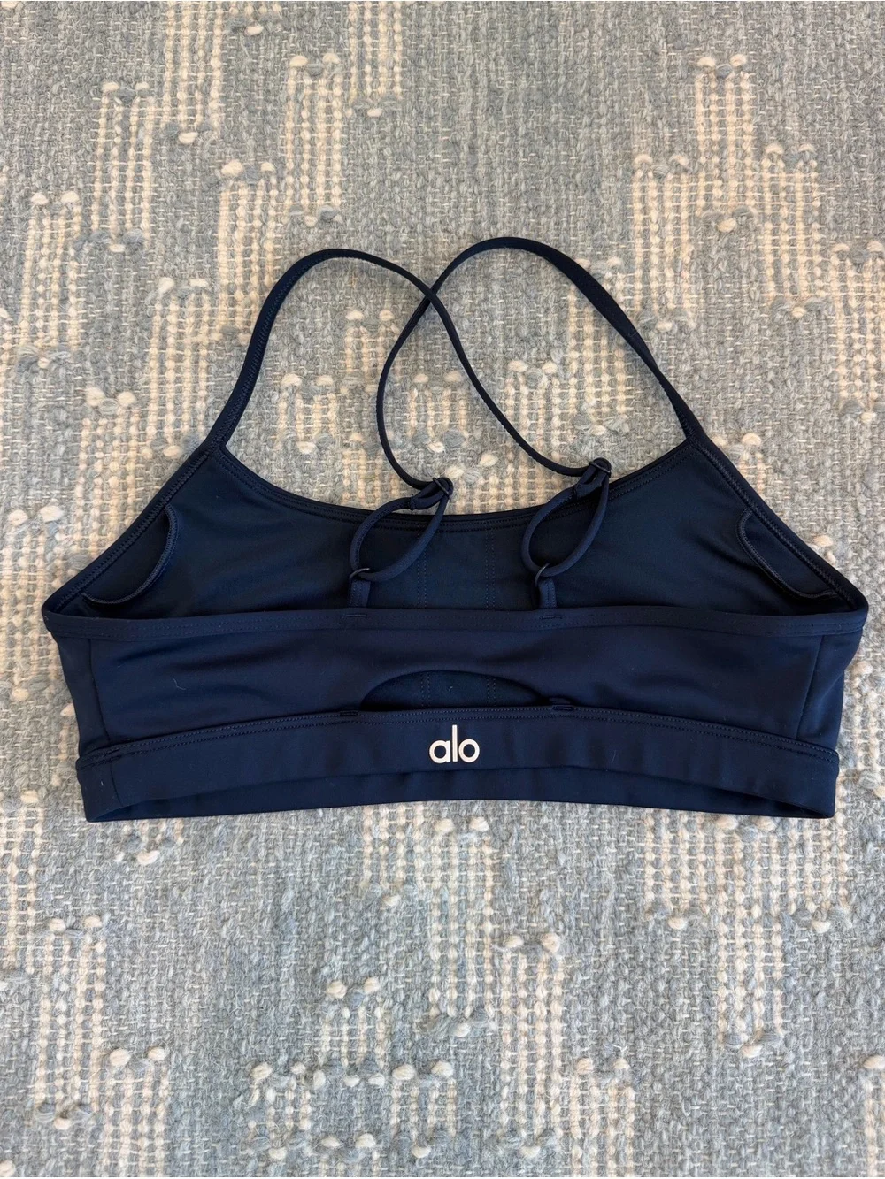ALO Yoga Navy Intrique Airlift Sports Bra